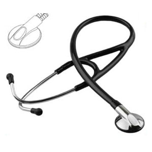 [MES-HS-30P-C6V1] Estetoscopio profesional de alta precisión acústica color negro