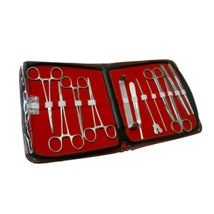 Estuche de disección con 16 piezas economica